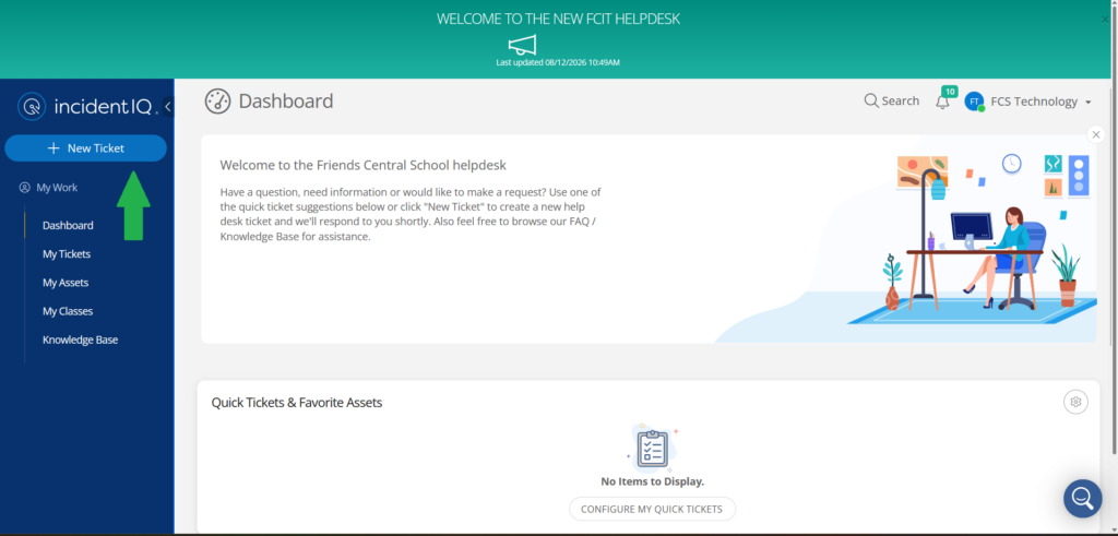 Picture of the Incident IQ dashboard.
